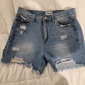 Denim shorts high waisted